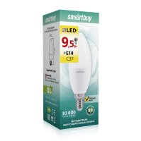 Светодиодная (LED) Лампа Smartbuy-C37-9,5W/3000 (SBL-C37-9_5-30K-E14)