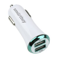 Автомобильное ЗУ SmartBuy® TURBO 1x2.1A,1x1 А, белое,  2 USB (SBP-2021)/62