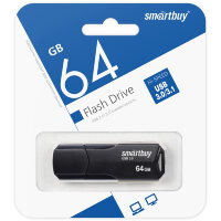USB 3.0/3.1 накопитель SmartBuy 64GB CLUE Black (SB64GBCLU-K3)