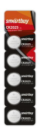Литиевый элемент питания Smartbuy CR2025/5B (100/4000) (SBBL-2025-5B) - 