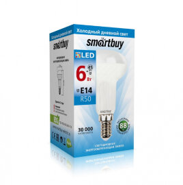 Светодиодная (LED) Лампа Smartbuy-R50-06W/6000/E14 (SBL-R50-06-60K-E14) - 