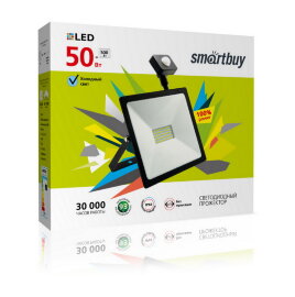 Светодиодный (LED) прожектор FL Sensor Smartbuy-50W/6500K/IP65 (SBL-FLSEN-50-65)/30 - 