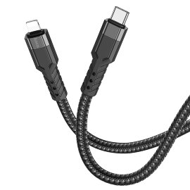 HOCO U110 Черный кабель USB 2.4A (iOS Lighting) 1.2м - 