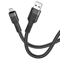 HOCO U110 Черный кабель USB 2.4A (microUSB) 1.2м