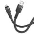 HOCO U110 Черный кабель USB 2.4A (microUSB) 1.2м - 