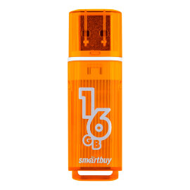 USB 2.0 накопитель Smartbuy 016GB Glossy series Orange (SB16GBGS-Or) - 