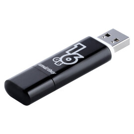 USB накопитель Smartbuy 16GB Glossy series Black (SB16GBGS-K) - 