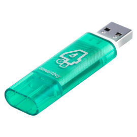 USB 2.0 накопитель Smartbuy 4GB Glossy series Green (SB4GBGS-G) - 
