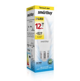 Светодиодная (LED) Лампа Smartbuy-C37-12W/3000 (SBL-C37-12-30K-E27) - 