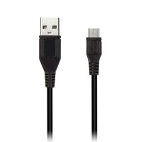 Дата-кабель Smartbuy USB - micro USB, цветные, длина <1 м, черный (iK-12c black)