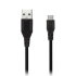 Дата-кабель Smartbuy USB - micro USB, цветные, длина <1 м, черный (iK-12c black) - 