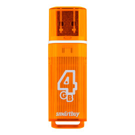 USB 2.0 накопитель Smartbuy 4GB Glossy series Orange (SB4GBGS-Or) - 