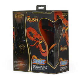 Игровая гарнитура RUSH SNAKE, динамики 40мм, велюровые амбушюры, черн/оранж (SBHG-1100) - 